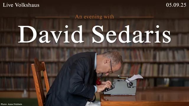 An evening with David Sedaris (CH)